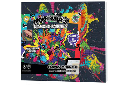 SPLAT PLANET Diamond art på lærred 30x40cm, bulldog