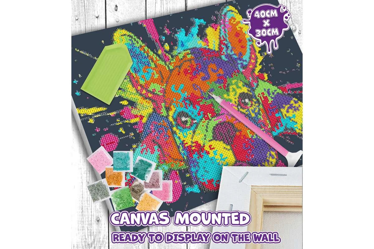SPLAT PLANET Diamond art på lærred 30x40cm, bulldog